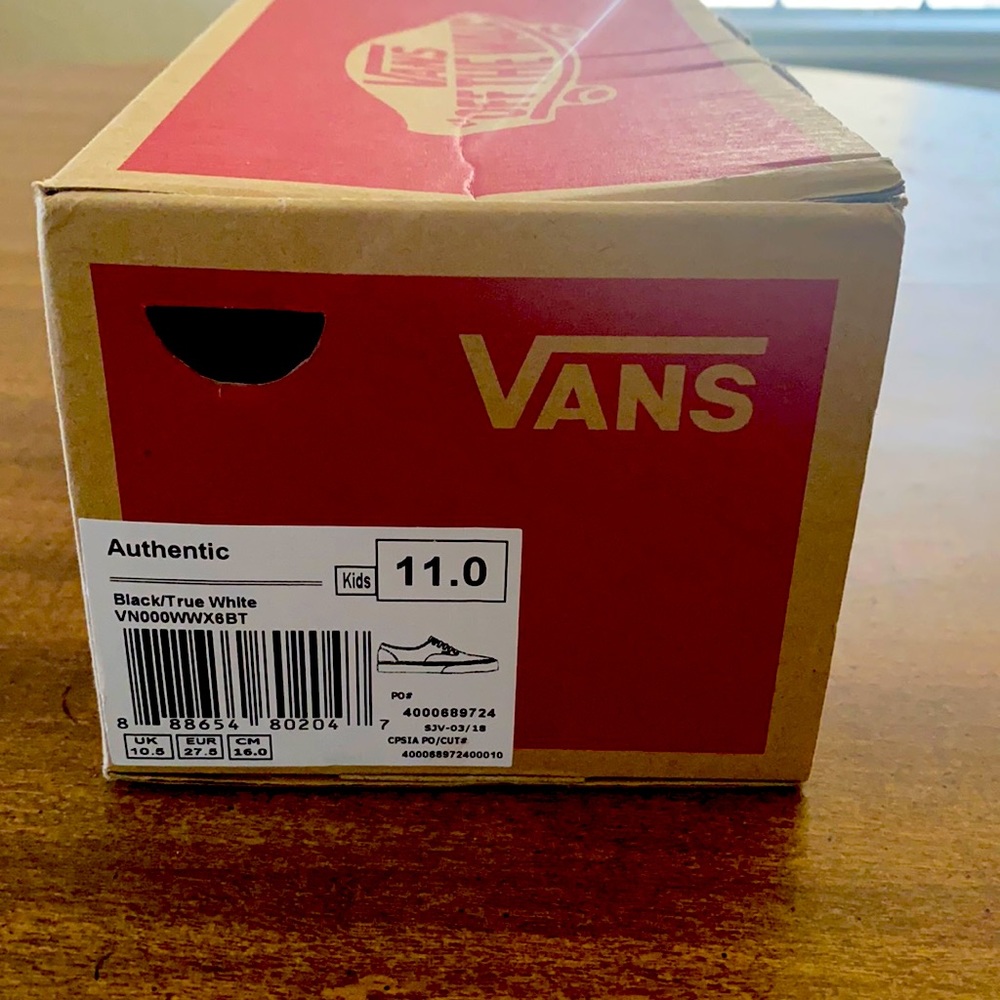 Kids Vans. Slightly worn